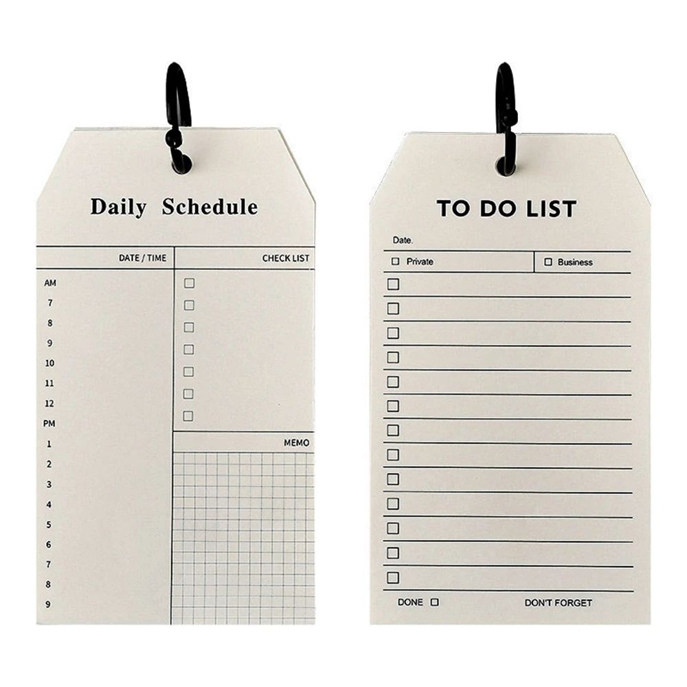Note Pads Notepads Book Stationery Supplies Loose Leaf Planner Memo Daily Schedule List To Do List