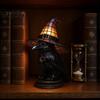 Vintage Style Table Lamp Witch Hat Lamp, Stained LED Light, Halloween with Warm Glow, Gothic Reading Nook Decor Night Light for Bedroom Mantel
