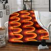 1Pc Abstract Retro Wave Blanket Soft And Comfortable Casual Warm Camping Travel Christmas Halloween Xmas Gift M928309