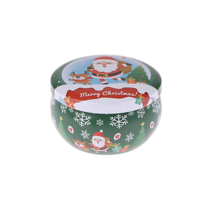 1Pcs Christmas Gift Box Metal Tin Candy Cookie Packaging Box Containers Kids New Year Gift Decor Xmas Party Supplies Navidad