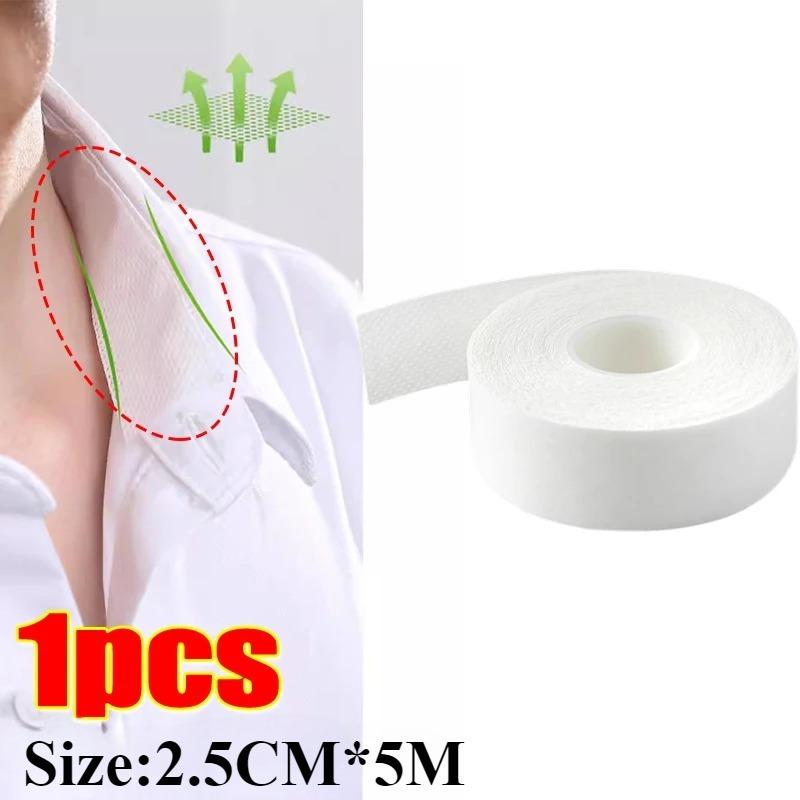 3м/5м/8м Шапка Рубашка Воротник Защита от грязи Фиксирующая наклейка Рулонная лента, впитывающая пот Самоклеящаяся одноразовая лента