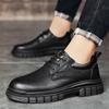 Men Shoes Lace Up New Winter Genuine Leather Casual Shoes Fashion Business Oxford Shoe Men Designer Office Work Shoes