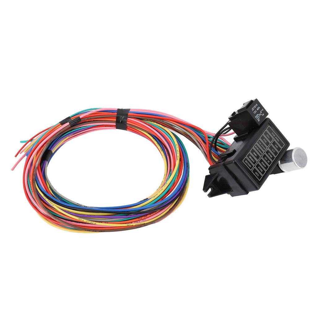 Комплект жгутов из 14 цепей с предохранителями, электрическая защита, стабильное соединение, безопасно для классических автомобилей