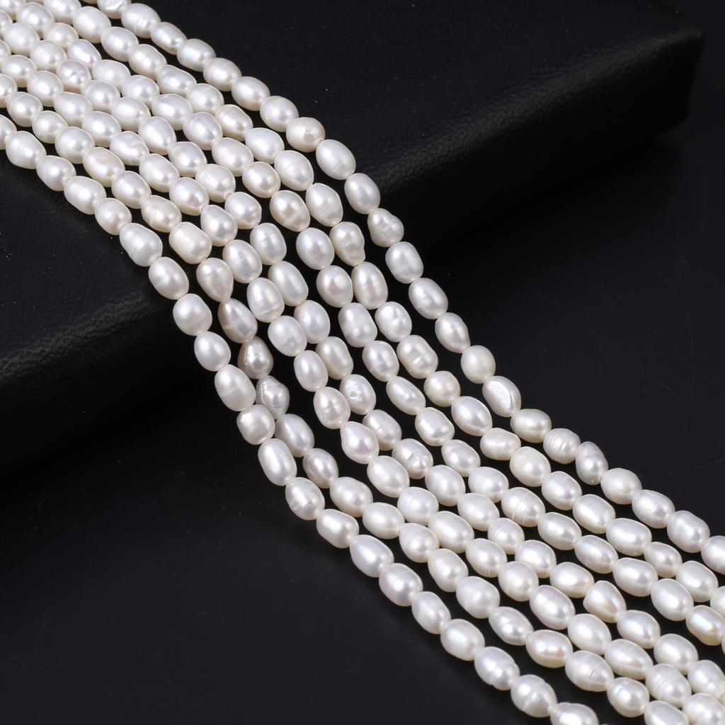 1 нить, разноцветный натуральный пресноводный жемчуг, ручная работа, бусины из жемчуга-картошки, 5-6 мм, для DIY-аксессуаров для ожерелий, изготовления бижутерии, женского подарка, 36 см