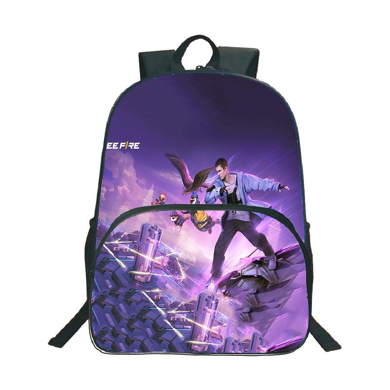 Shooting Game Free Fire 3D Print Backpack Boy Girl Casual Schoolbag Student Waterproof Knapsack Cartoon Pattern Backpacks