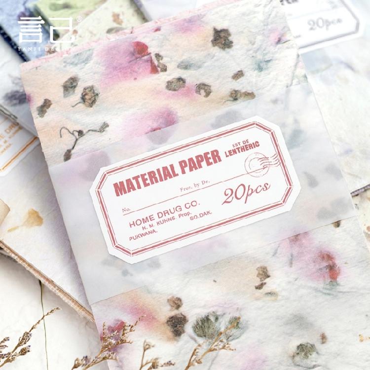 20 листов Эстетичная декоративная бумага для скрапбукинга, украшения для журнала, фотоальбома, фоторамок