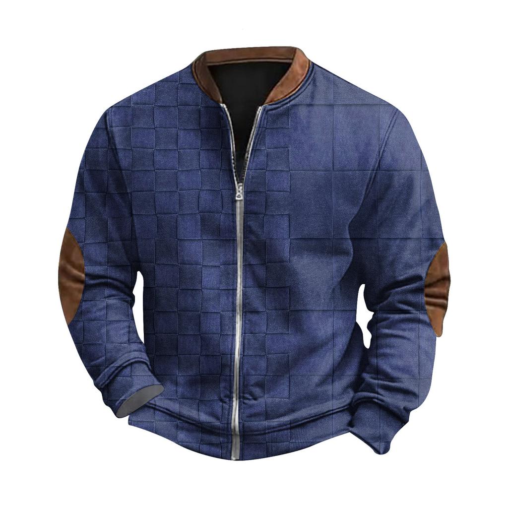 Мужская повседневная толстовка в стиле ретро с градиентным принтом