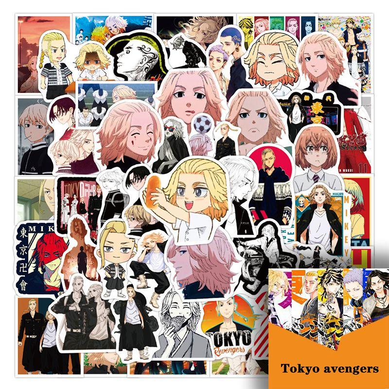 Набор наклеек Tokyo Revengers, 50 водостойких граффити-декалей для чемоданов и скейтбордов