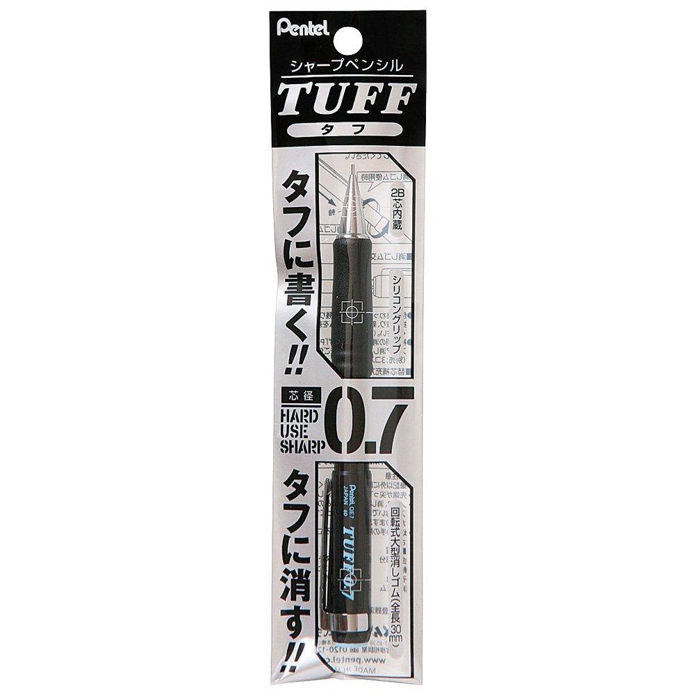 PENTEL Прочный механический карандаш 0,7 мм, черный, XQE7-A, упаковка 5 шт.