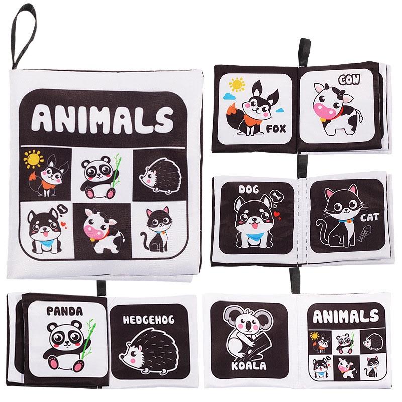 Прочный Моющийся Детский Тканевый Книжный Набор Игрушек Для Раннего Обучения И Интерактивной Игры Устойчивый К Разрывам И Издающий Звуки