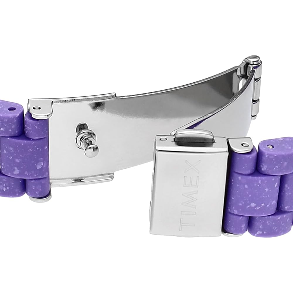 Мужские часы TIMEX Legacy Ocean, Фиолетовый циферблат, Переработанный пластик, Минеральное стекло, Кварцевый механизм, Филиппинский бренд, TW2V77300, Фиолетовый [Параллельный импорт]