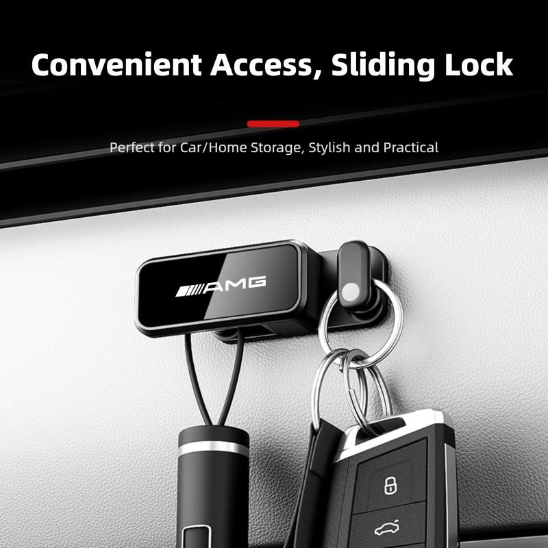 WVQ5 Metal Alloy Car Hook Randomly Pasted Storage Bracket Accessory For Mercedes Benz AMG W204 W205 W211 W212 W213 W176 GLA CLA