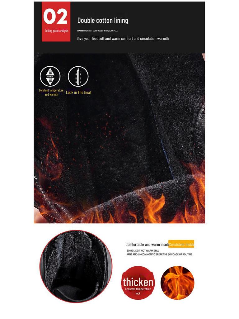 Men's Retro High-Top Martin Winter Boots - Thick Sole, Plus Velvet, Leather, Trendy & Warm for Outdoors