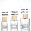 30ml Transparent Cylindrical Glass Perfume Bottle with Snap-on Spray Cap