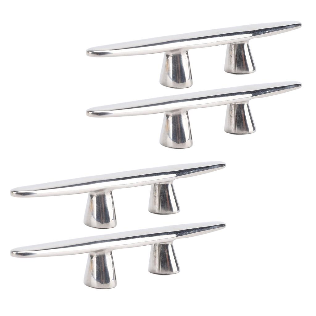 4 шт. 6-дюймовая швартовная утка с открытым основанием из полированной нержавеющей стали 316 для яхты, грузового судна, катера