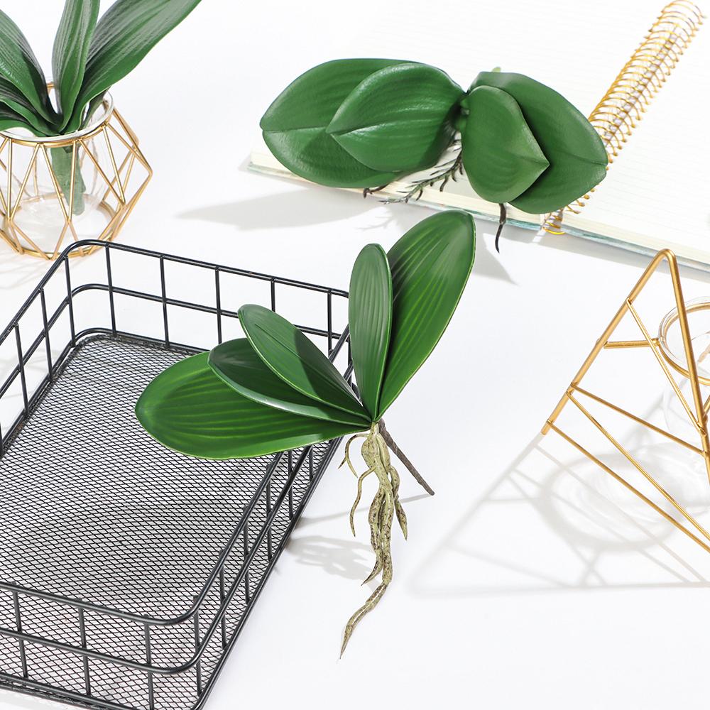 Цветы Листья орхидеи Лист фаленопсиса Пластиковая трава Имитация листьев Искусственные растения