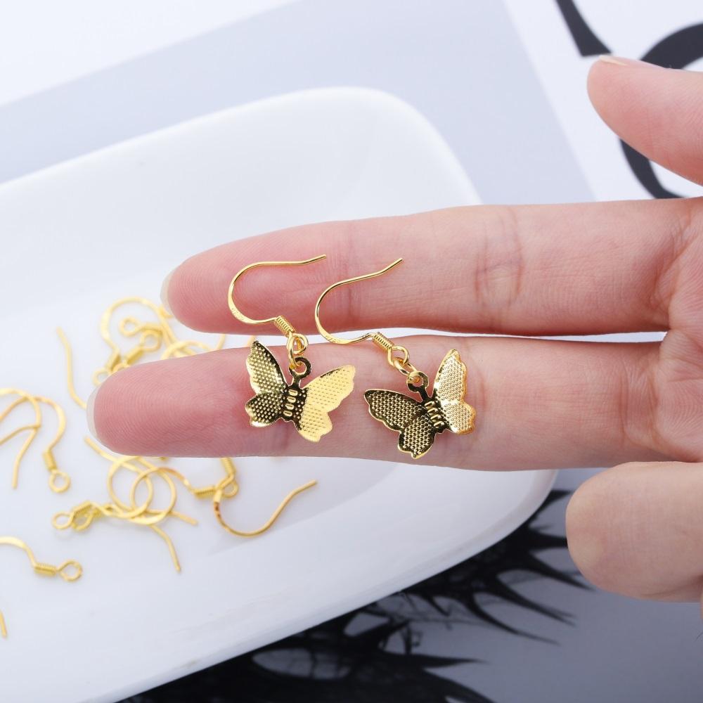 50Pcs/bag Silver Earring Hooks Earring Making Accessories Earrings Parts French Wire Hooks Hypo-Allergenic Jewelry Findings DIY