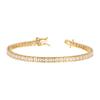 [R3528] - Gold Plated Bracelet 'Rivières De Cristal' White Gold - 19 Cm 4 Mm