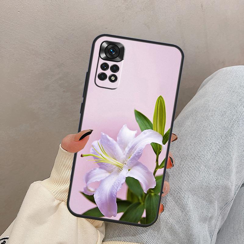 Цветы лилии для чехла-обложки Xiaomi Redmi Note 13 10 12 11 14 15 Pro Plus для Redmi 15 13C 12C 14C 10C 15C