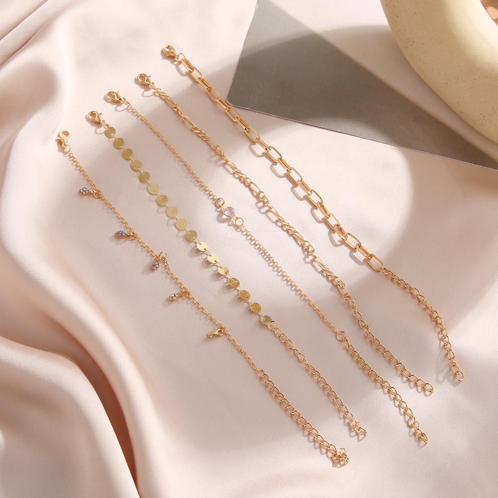 Геометрический круглый браслет с кисточками, набор из 5 предметов, набор браслетов с подвеской в ​​стиле ретро