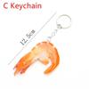 Backpack Ornament Key Ring Food Pendant Simulation PVC Imitation Food Keychain Shrimp Keychain