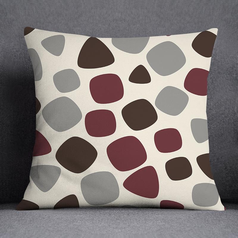 Geometric Color Pillowcase Home Decoration Pillowcase Square Pillowcase Home Office Decoration Cushion Cover