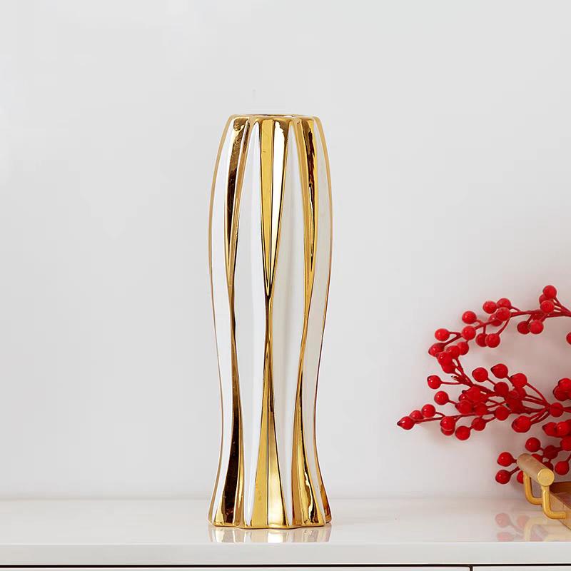 Ваза Керамическая ваза Европейская классическая ваза Домашняя гостиница Цветочная композиция Модный орнамент Ваза