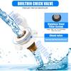 RV City Water Inlet With Check Valve - 3/4'' NH Female To 1/2" NPT Male, RV City Water Inlet For Camper, Trailer And Marine (White)
