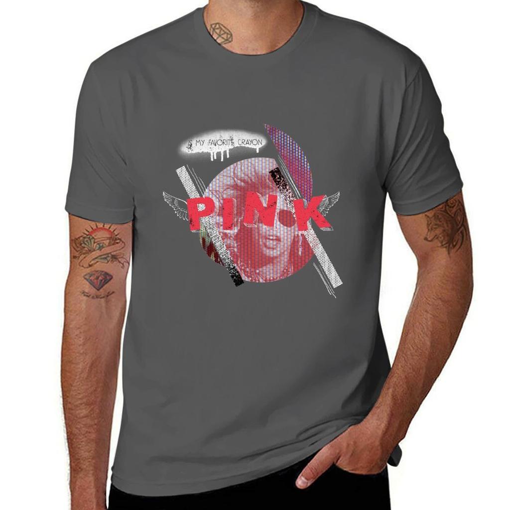Pink Is My Favorite Crayon Tshirt Soft Cotton Print Tshirt