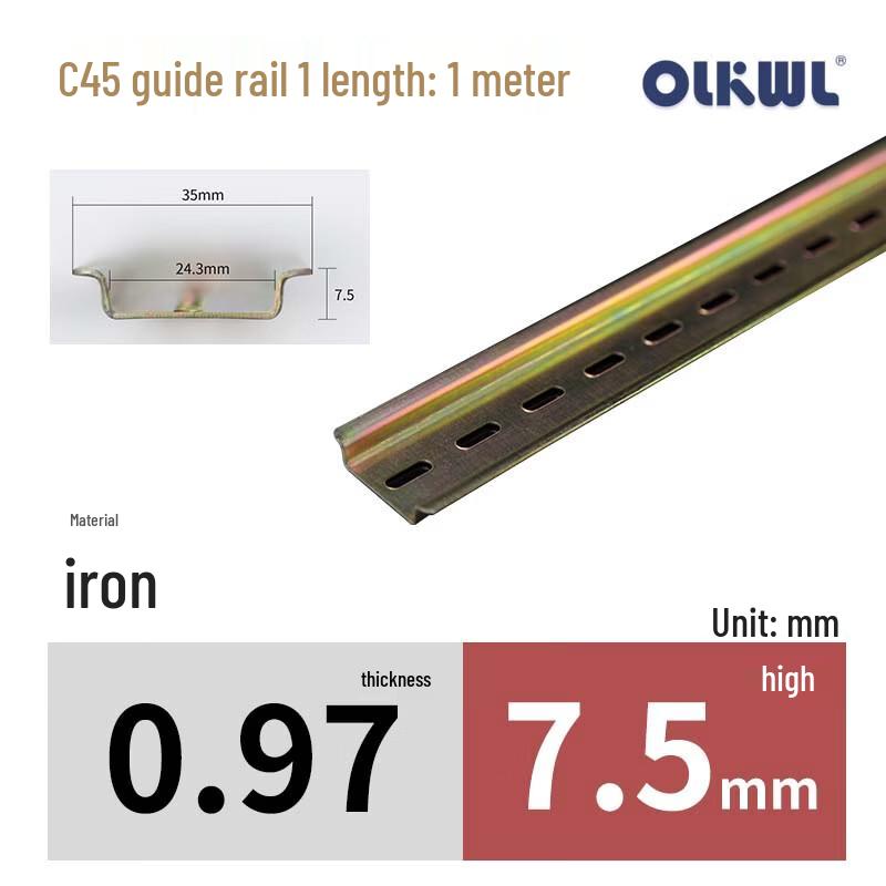 C45 35mm Iron DIN Rail
