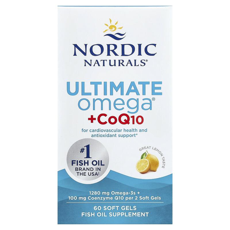 Ultimate Omega® + CoQ10, Lemon, 60 Soft Gels