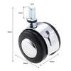 1pc Sliding Wheel Swivel Casters Furniture Plate Roller Trolley Sofa Chair Foot Hold with/without Brake 8mm/10mm wear-resistant