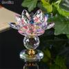 Crystal Lotus Flower Candle Holder – Feng Shui Glass Tealight Stand for Home Decor