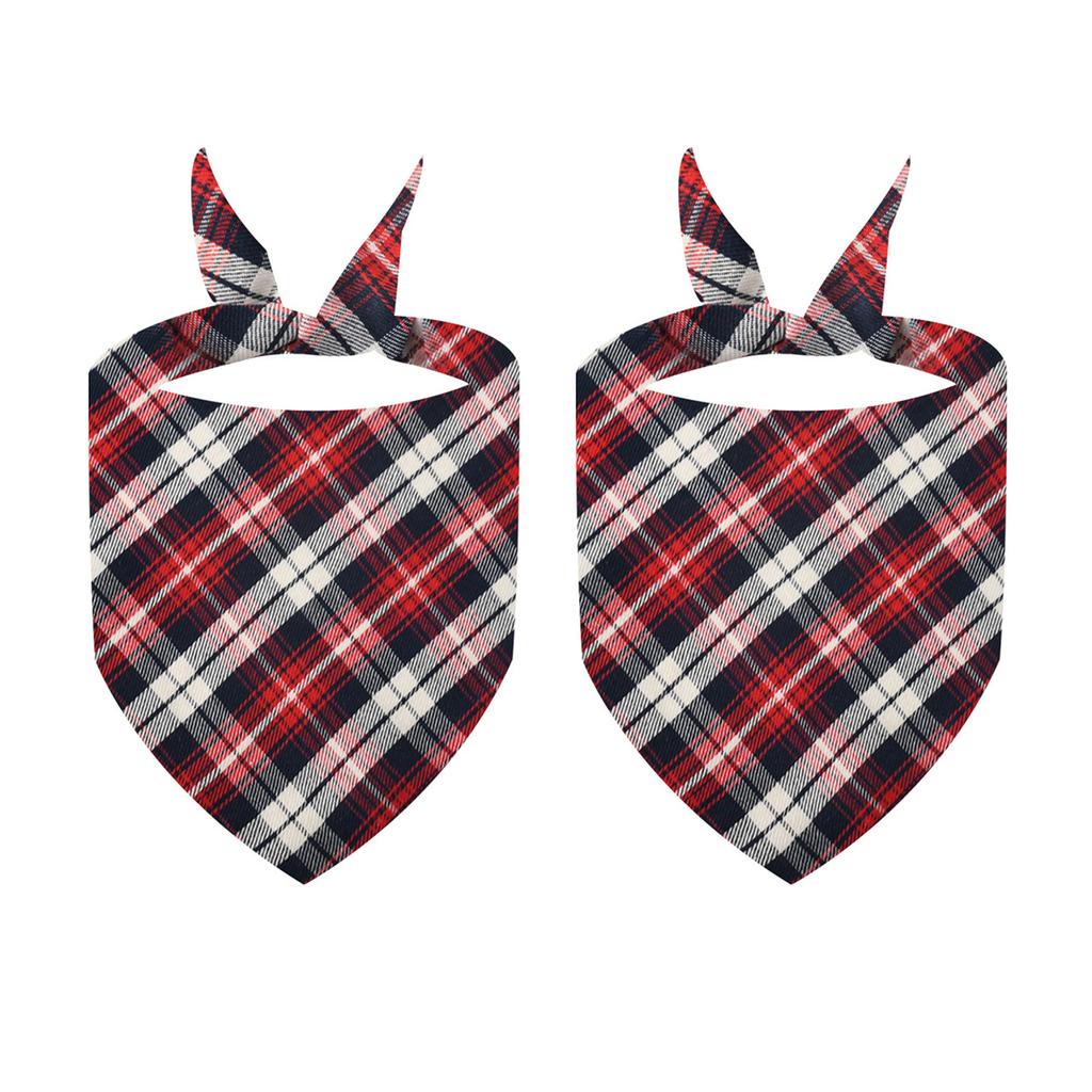 2PCS Pet Bandana for Cat Dogs Christmas Festival Party Props Dog Bandanas Scarf Triangle SalivaTowel Pet Holiday Collar