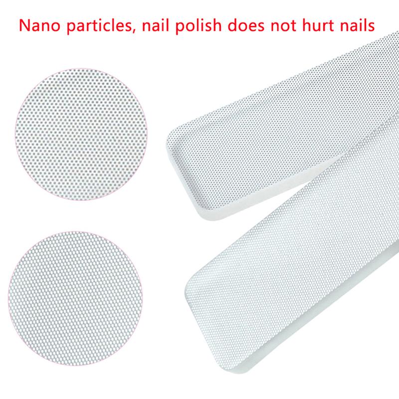 Нано Стеклянная Пилка Баф для Ногтей Маникюрные Пилки Стеклянная Пилка для Полировки Ногтей Баффинг