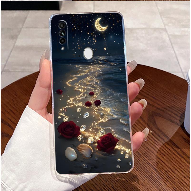 Чехол для OPPO A31 2020 Задняя крышка Чехол для телефона OPPO CPH2015 Прозрачный Роскошный Милый Сердце Любви Кролик Забавный Рисунок Мягкий Силиконовый Корпус