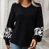 IHUASU Women's Pullover Knit Sweater Solid Colour Pattern Fashion Sweater Woman