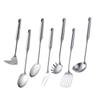 1/7/10Pcs Kitchen Utensils Cooking tools Stainless Steel Shovels Turner Ladle Soup Spoon Colander Filter Silver for Restaurant
