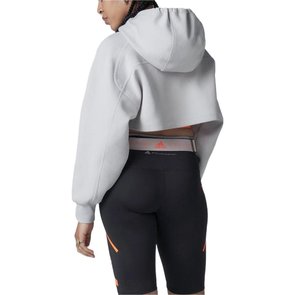 Adidas Совместная одноцветная спортивная куртка с капюшоном X Stella McCartney, женская верхняя одежда, серая HA8961