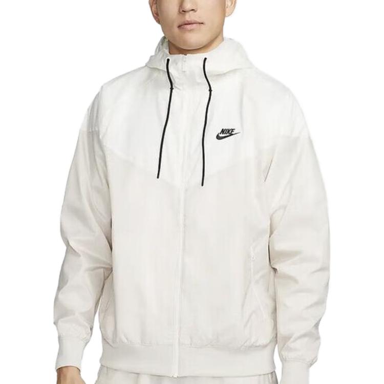 Nike Спортивная куртка Windrunner с капюшоном Light Orewood Brown/Sail/Black Мужская уличная одежда DA0001-104