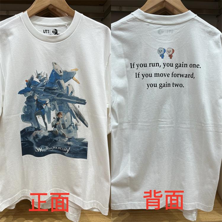 2025 Новая японская футболка Gundam Хлопок Винтажные Короткий рукав Винтажный Двумерная Анимация Короткий рукав Футболка Одежда Лето