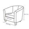 Чехол на один стул, чехол для дивана, универсальный защитный чехол, полукруглый чехол для ванны, чехол для дивана, подушка