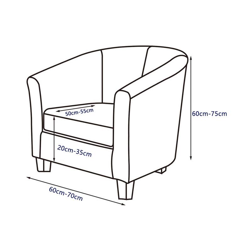 Чехол на один стул, чехол для дивана, универсальный защитный чехол, полукруглый чехол для ванны, чехол для дивана, подушка