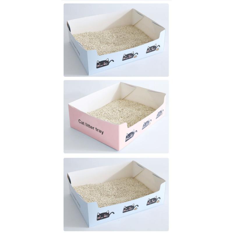 Одноразовый Складной Утолщенный Бумажный Кошачий Туалет для Поездок на Открытом Воздухе Автомобиля Товары для Животных