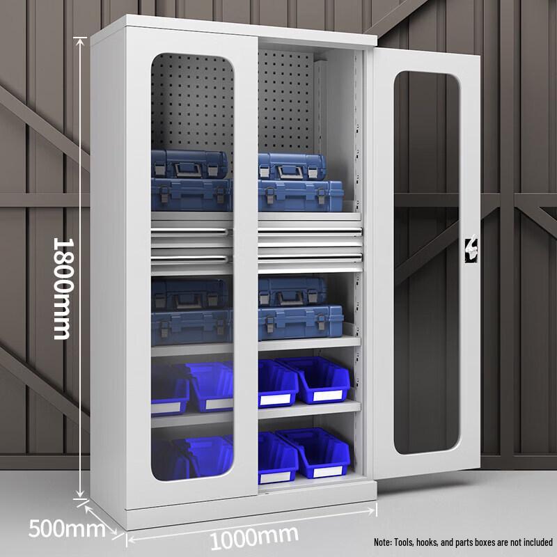 JINGGENG Heavy-Duty Double-Door Tool Cabinet