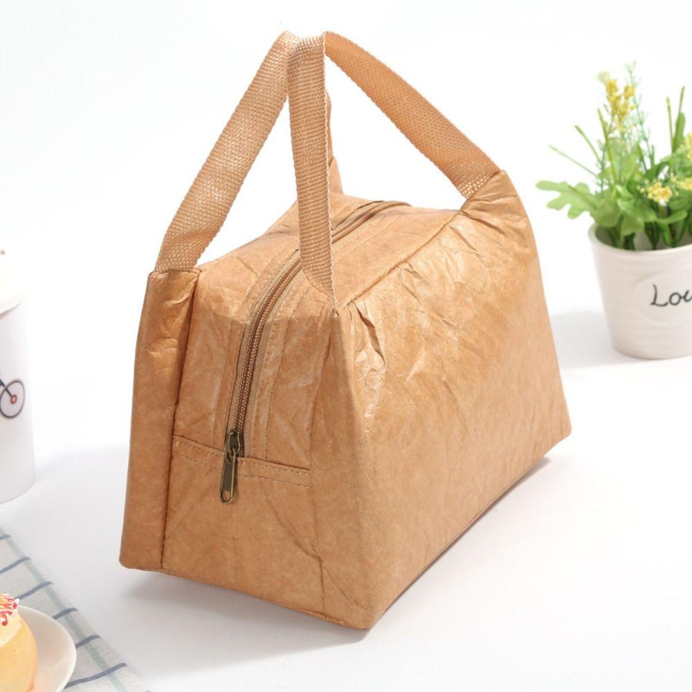 Lunch Box Bag Leakproof Tote Canvas Lunch Bag Waterproof Lunch Bag Kraft Paper Bags Food Hand Bags