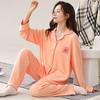 Пижама женская осенне-зимняя из немецкого вельвета, кардиган с длинным рукавом, простой домашний костюм, тонкий вельвет, теплый костюм, мягкий