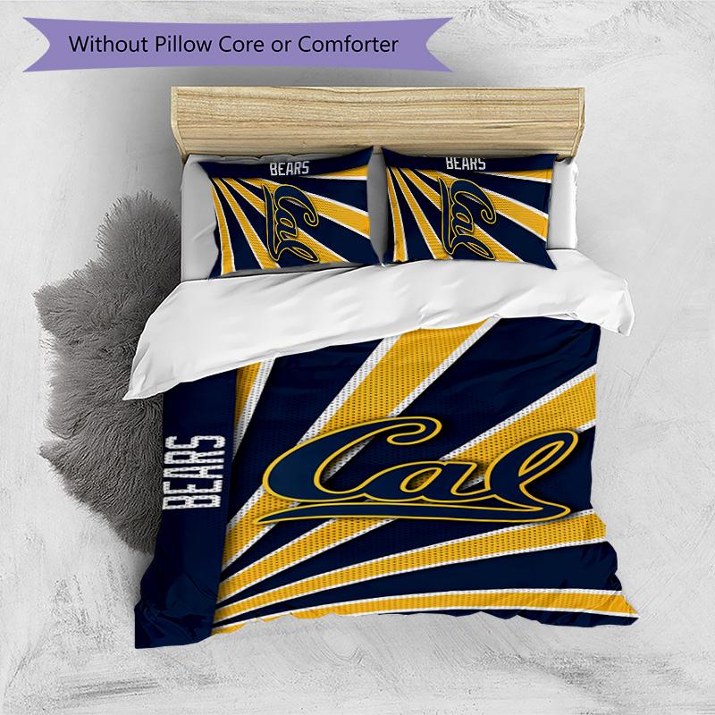 3pcs California Golden Bears pattern bedding set duvet cover set includes duvet cover &pillowcases,perfect all season bedroom decoration&gift