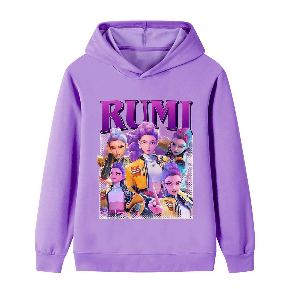 B1208 Детская толстовка с длинными рукавами и принтом Kpop Rumi Zoey Mira