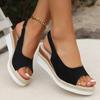 Summer Shoes 2024 Women Sandals Casual Lightweight Wedges Shoes Women Sandals Peep-toe Platform Shoes With Heels Sandalias Mujer